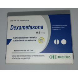 DEXAMETASONA 0.5 MG DISMEDIN