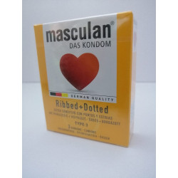 Masculan Ribbed+Dotted