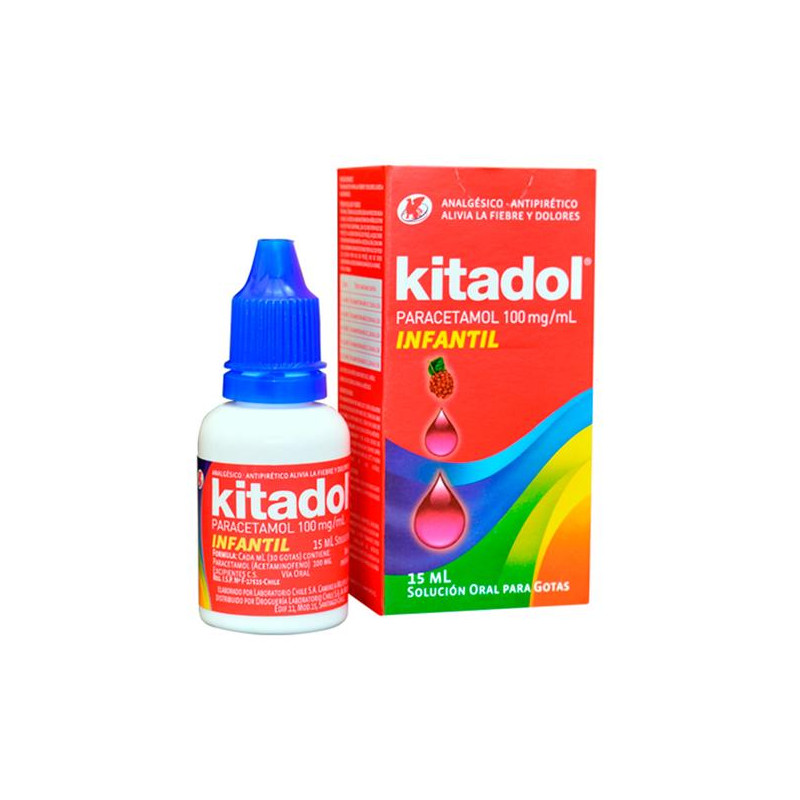 Kitadol Infantil Gotas Sabor Fresa X 15 Ml Paracetamol