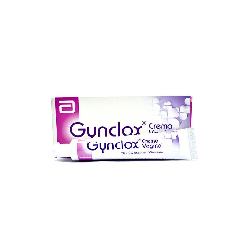GYNCLOX Crema Vaginal X 40gr Clotrimazol 1%, Clindamicina 2%.